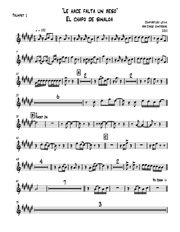 La imagen puede contener una previsualizacion de una partitura